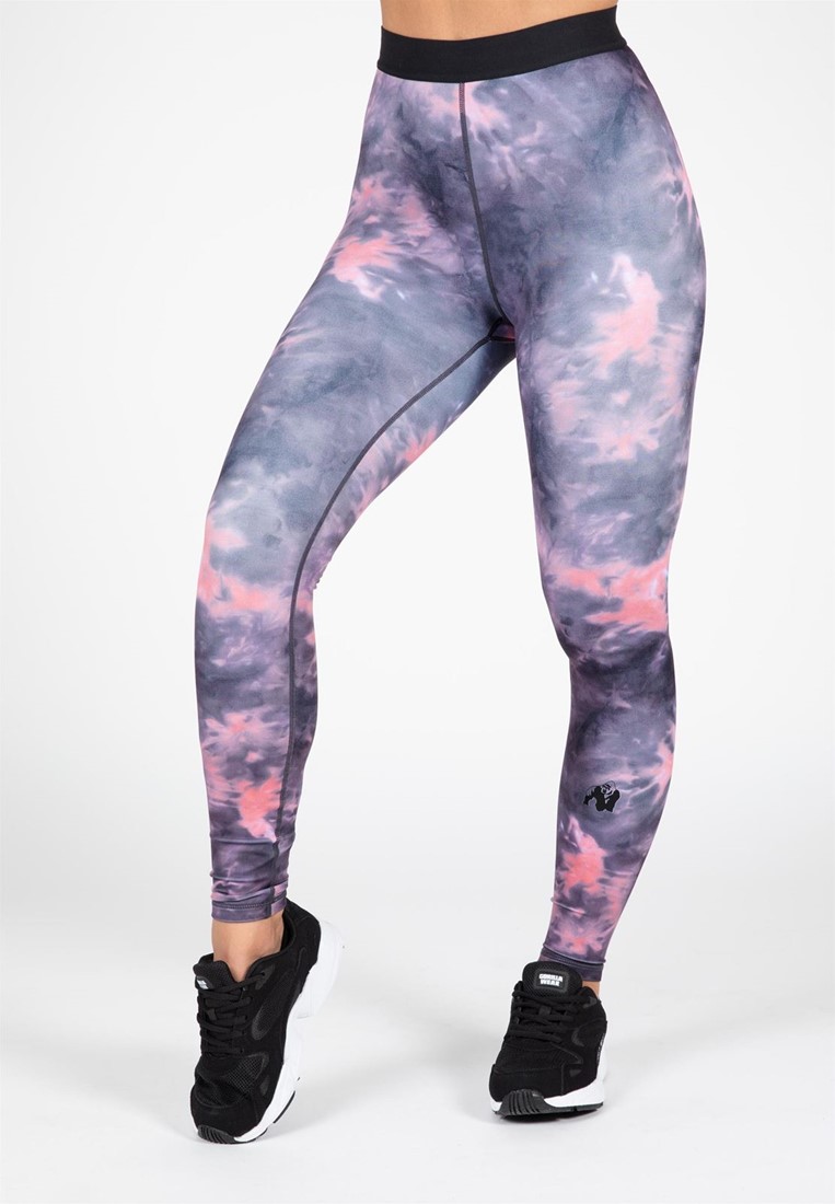 Colby Leggings - Gray/Pink - XL Gorilla Wear