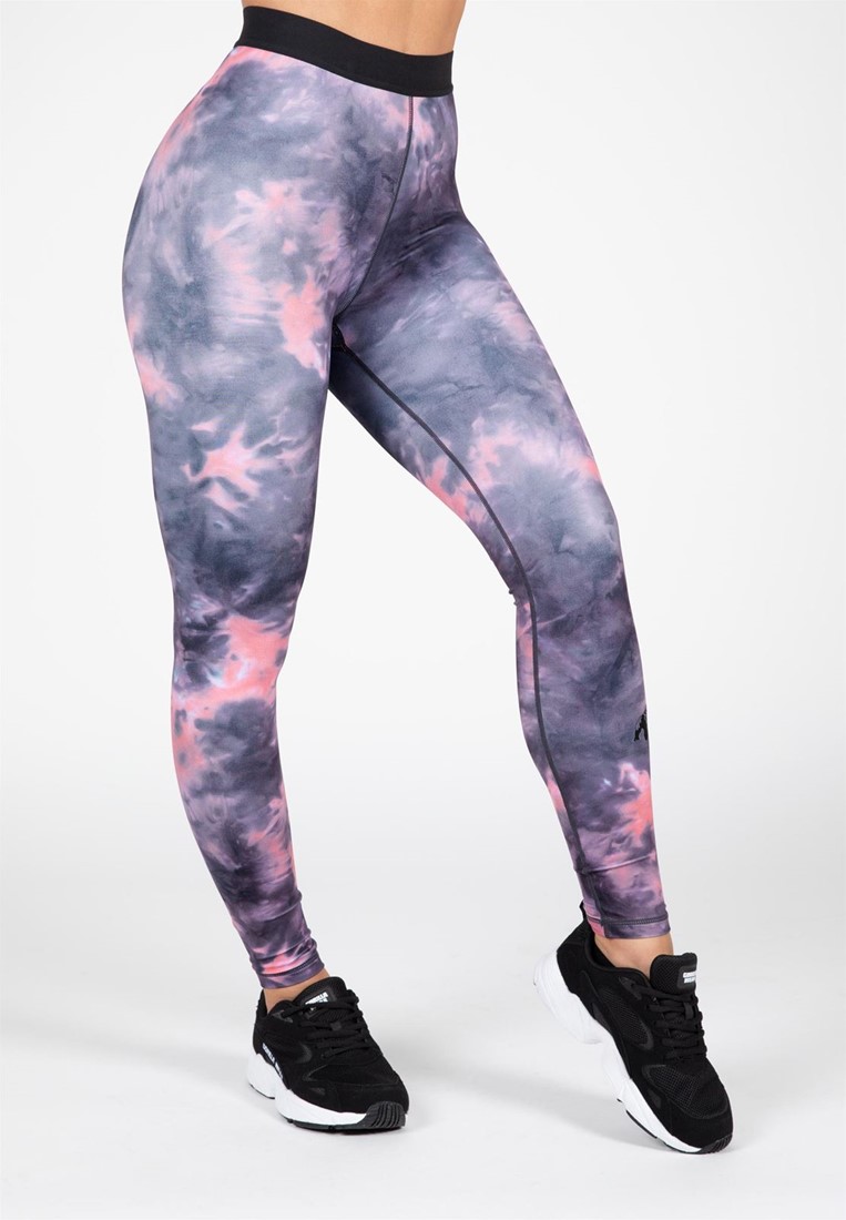 Colby Leggings Gray/Pink Gorilla Wear