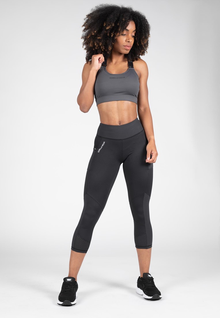 Monroe Cropped Leggings - Black - XL Gorilla Wear