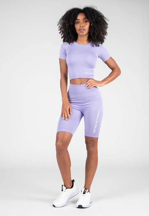 Selah Seamless Cycling Shorts Lilac