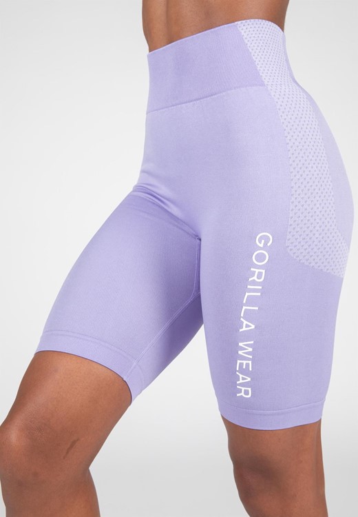 Selah Seamless Cycling Shorts Lilac