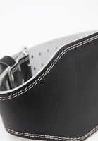 6 inch padded leather belt black/black