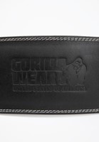 6 inch padded leather belt black/black