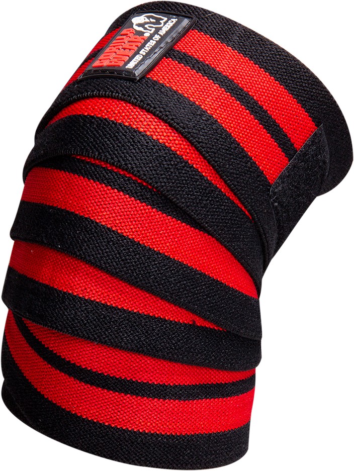 Knee Wraps - Black/Red Gorilla Wear