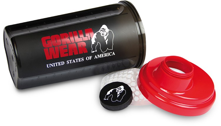 Shaker 700ML Gorilla Wear - Noir/Rouge-3