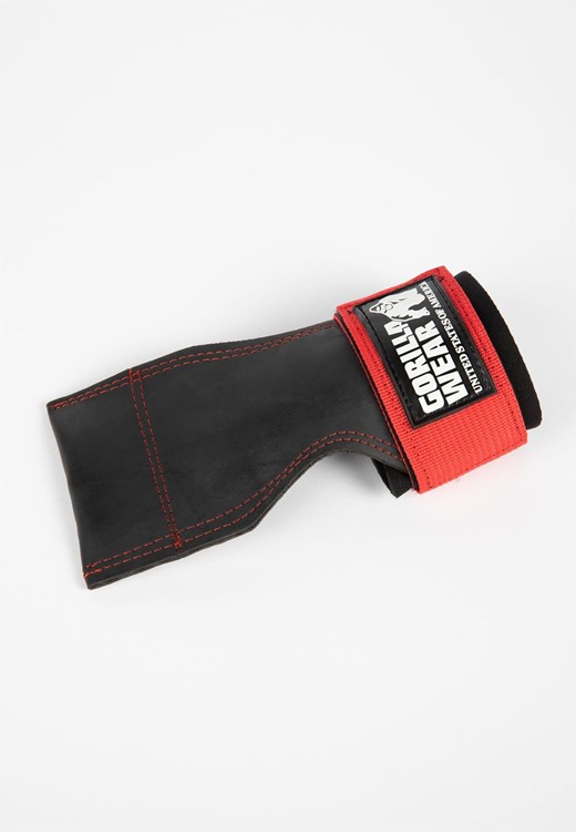 Grips De Levantamiento - Negro/Rojo-3