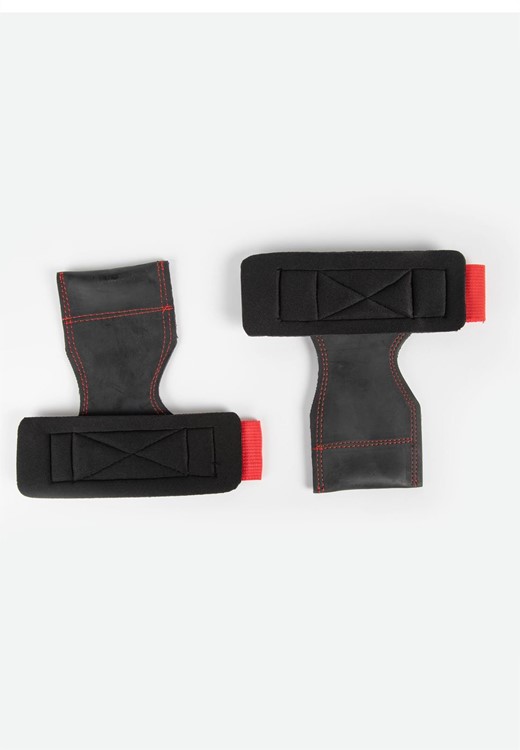 Grips De Levantamiento - Negro/Rojo-2