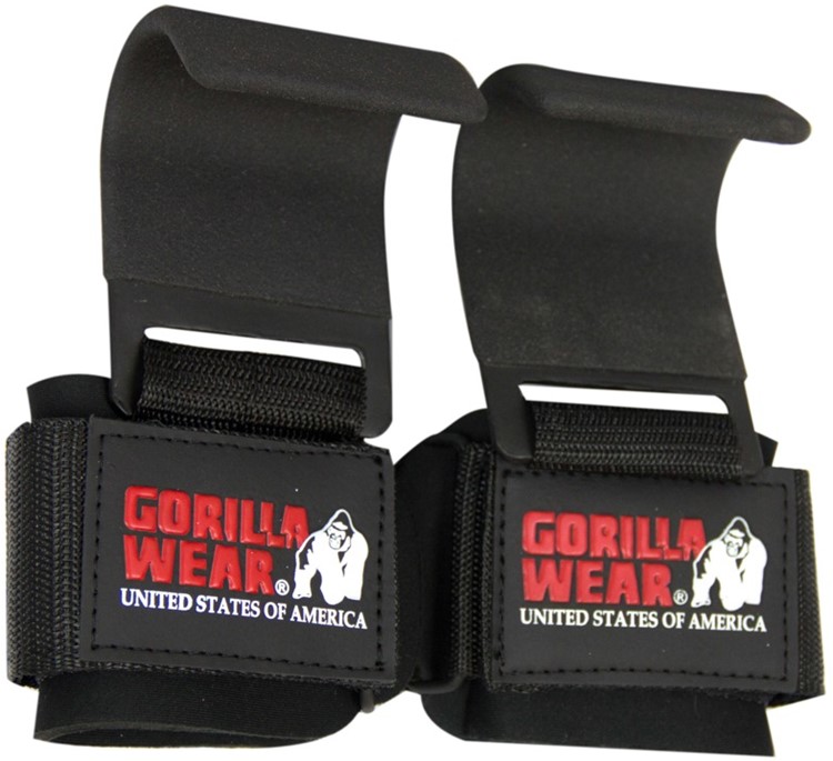 Weight Lifting Hooks - Black-3
