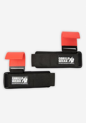 Weight Lifting Hooks - Black/Red