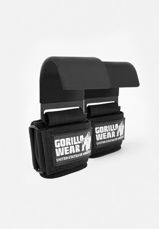 Weight Lifting Hooks - Black/White-2