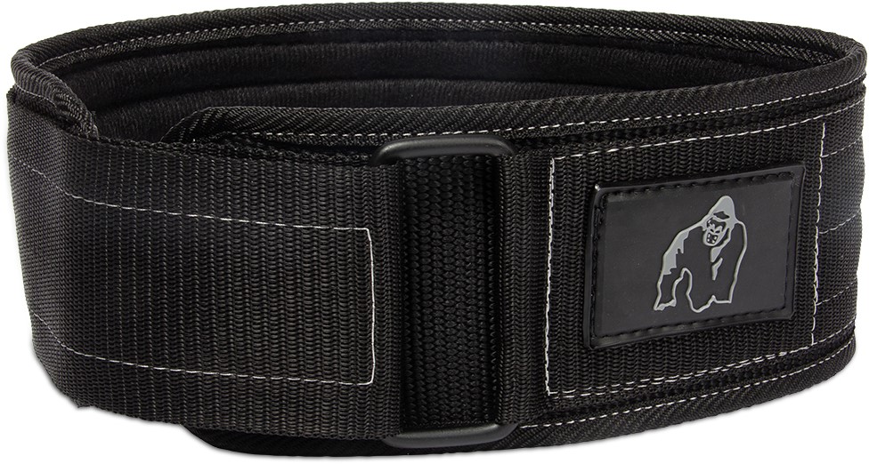 Gorilla Wear 4 Inch Nylon Lifting Belt - Black/Gray - L/XL Gorilla Wear