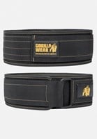 Gorilla Wear 4 Inch Nylon Lifting Belt - Zwart/Goud - S/M