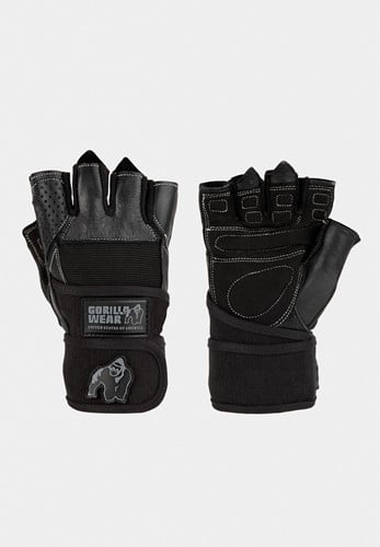 Dallas Gants de Musculation avec Bandes de Poignet - Noir