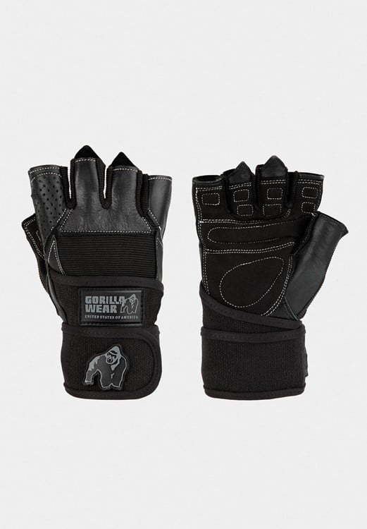 Dallas Gants de Musculation avec Bandes de Poignet - Noir - S