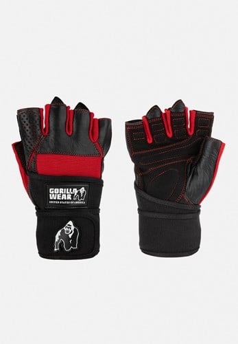 Dallas Wrist Wrap Fitnesshandschoenen - Zwart/Rood 