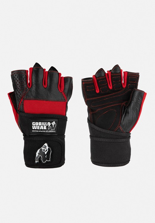 Dallas Wrist Wraps Gloves - Black/Red - S