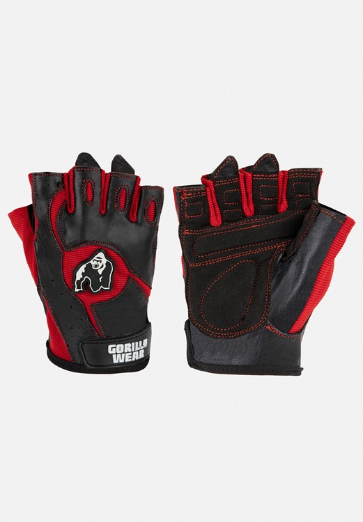 Mitchell Guantes De Fitness - Negro/Rojo - S