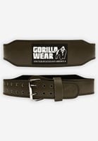 Ceinture de Levage Cuir Rembourree 4 Pouces Gorilla Wear - Vert Armee - S/M