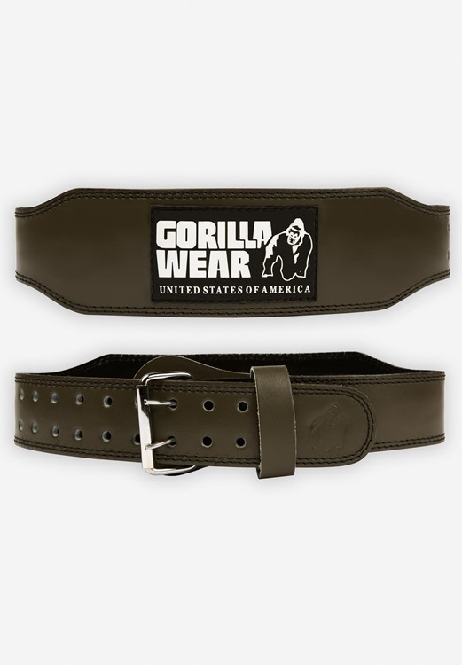 Gorilla Wear 4 Inch Gewatteerde Leren Lifting Belt - S/M