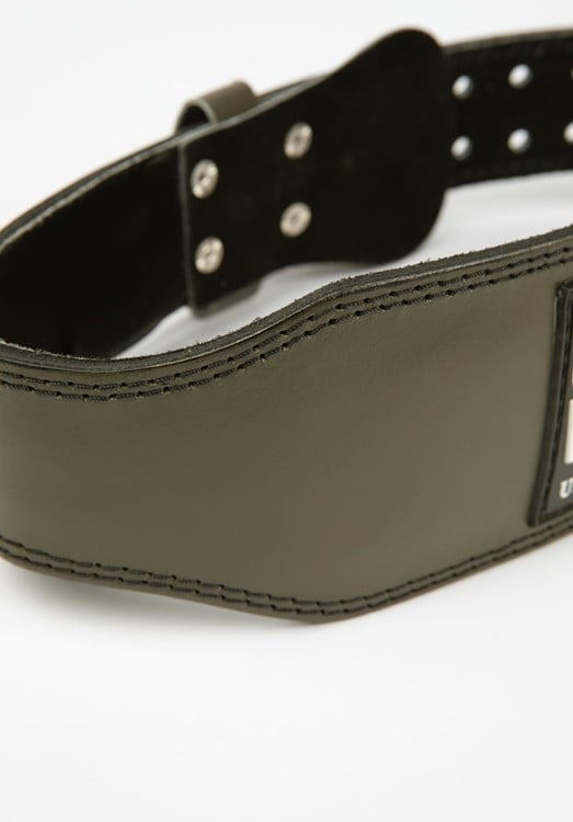 4 inch padded leather lifting belt green