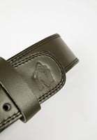 4 inch padded leather lifting belt green