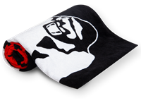Funktionelle Gymhandtuch - Schwarz/Rot-2