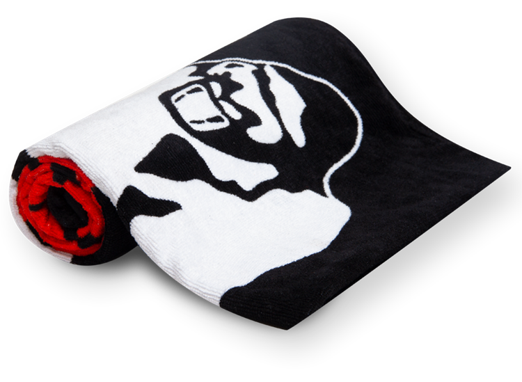 Funktionelle Gymhandtuch - Schwarz/Rot-2