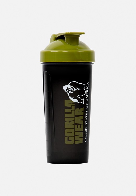 Botella Shaker XXL 1000ML - Negro/Verde Oliva