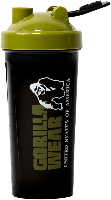 Shaker XXL 1000ML - Nero/Verde Militare-2