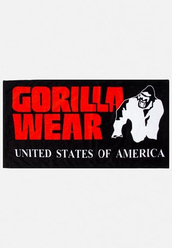 Classic Gym Towel - Black/Red