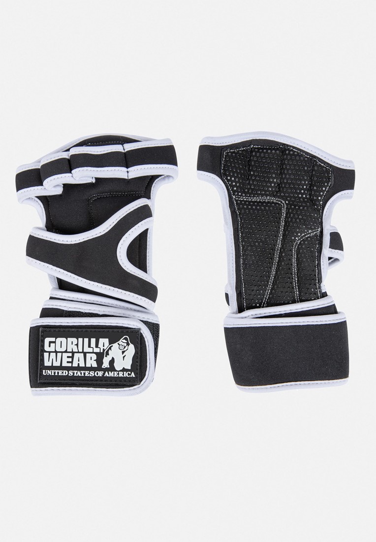 Yuma Weight Lifting Workout Gloves Black White Gorilla Wear