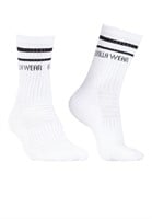 Gorilla Wear Crew-Socken - Weiß - EUR 35-38