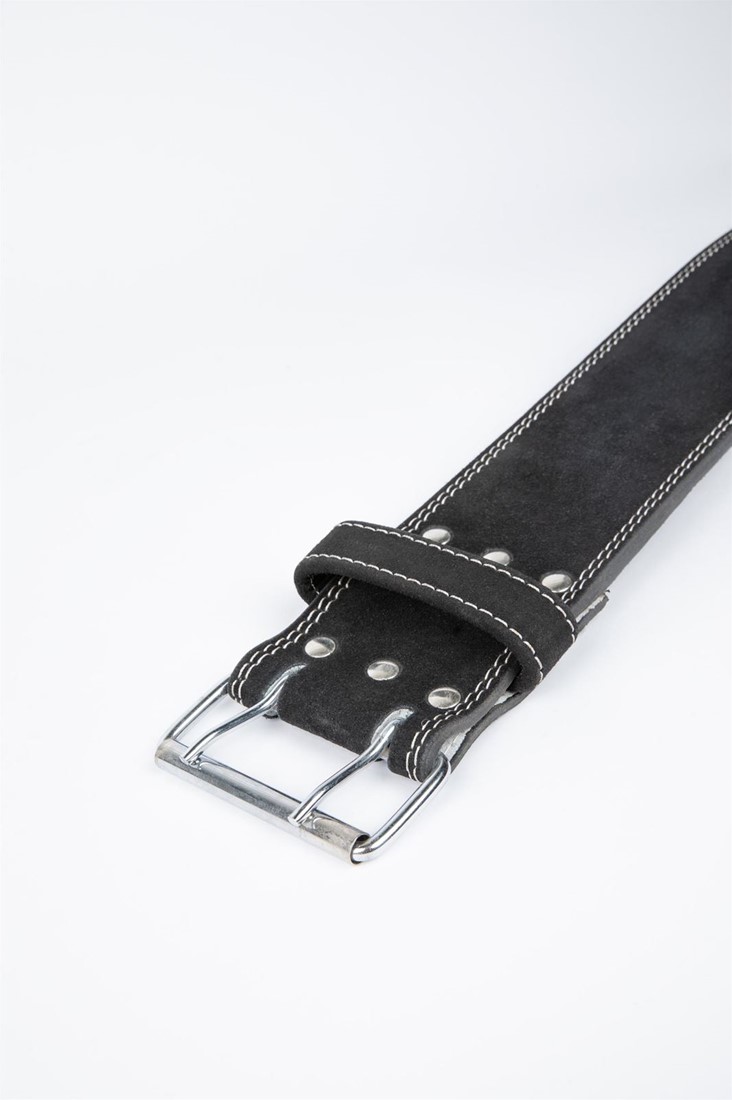 Gorilla Wear 4 Inch Padded Leather Lifting Belt - Black/Gray Gorilla Wear