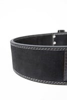 4 Inch Leather Lifting Belt Black