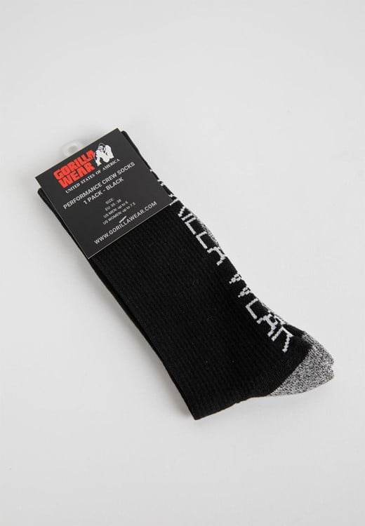 Performance Crew Socks Black