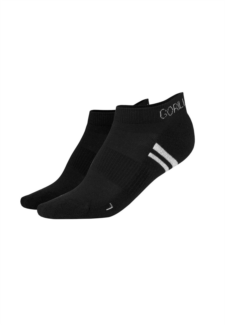 Quarter Socks 2 Pack Black Gorilla Wear