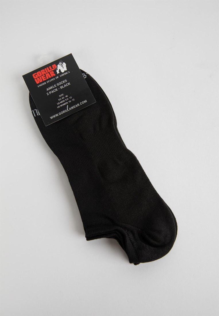 Ankle Socks 2-Pack - Black Gorilla Wear