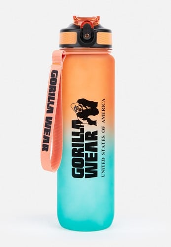 Gradient Waterfles 1000ML - Groen/Oranje