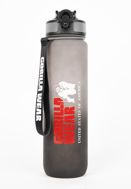 Gradient-Wasserflasche 1000ML - Schwarz/Grau