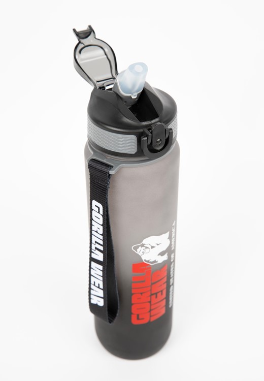 Gradient-Wasserflasche 1000ML - Schwarz/Grau-3