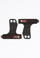 2-Hole Leather Lifting Grips - Black - S