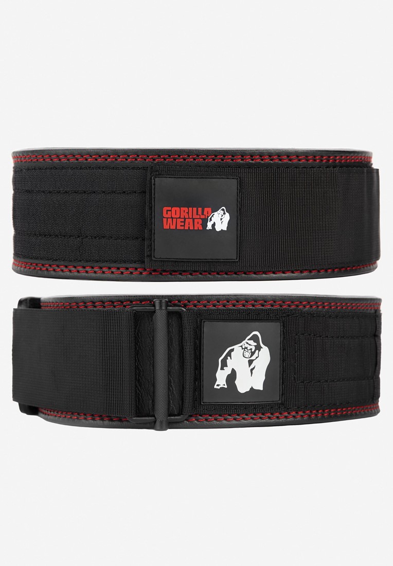 GORILLA WEAR トレーニング・パワーベルト 黒 Gorilla Wear 4 Inch Premium Leather Lifting Belt - Black - S/M