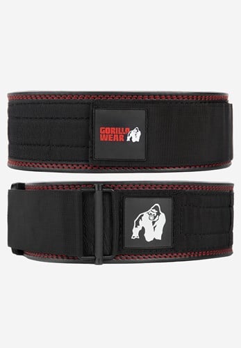 Gorilla Wear 4 Inch Premium Leather Lifting Belt - Black
