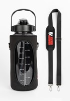 Wasserflasche Mit Hülle 2L - Schwarz