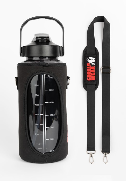 Waterfles met Sleeve 2L - Zwart