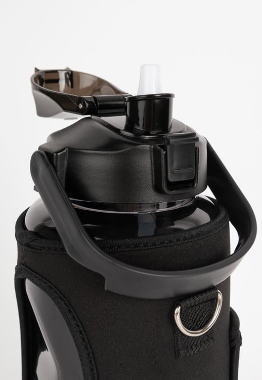 Water Bottle With Sleeve - Black