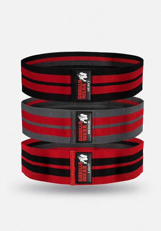 Bande per Glutei 3 Pezzi - Nero/Rosso/Grigio