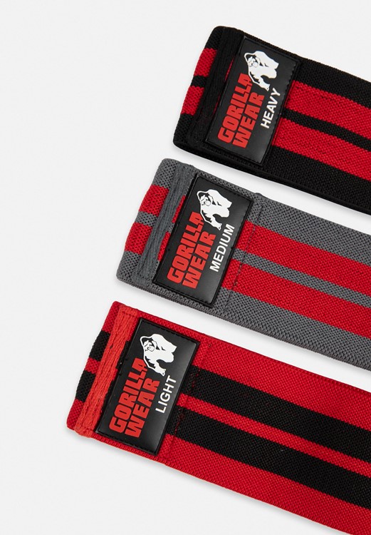 Glute Bands 3-Pack - Zwart/Rood/Grijs-3