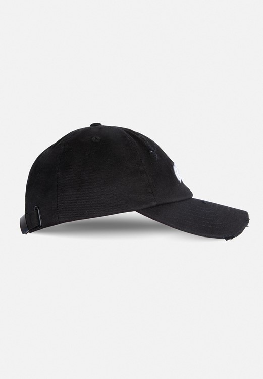 Galway Distressed Cap - Black-2