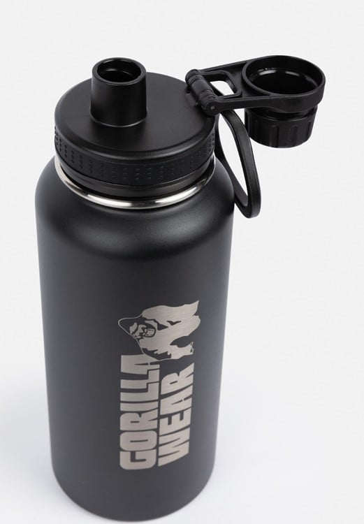 Isolierte Edelstahl-Wasserflasche 1000ML - Schwarz-2